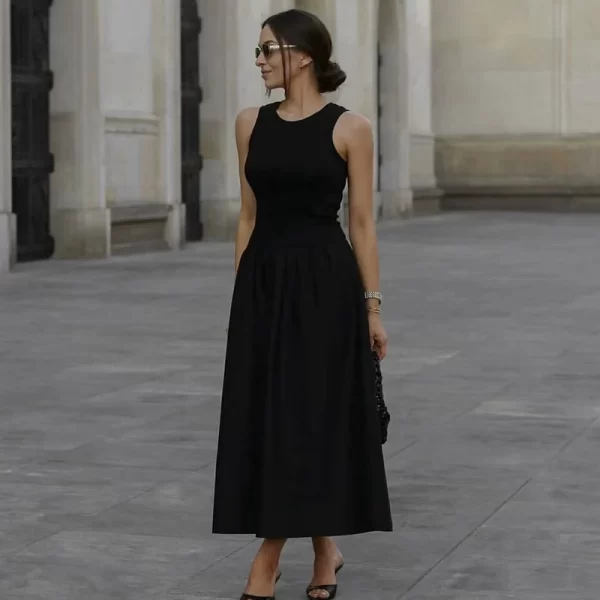 Dresses Summer Women's 2025 New Chic Slim Simple Elegant Holiday Dress Street Women's Comfortable Youth Dress 5