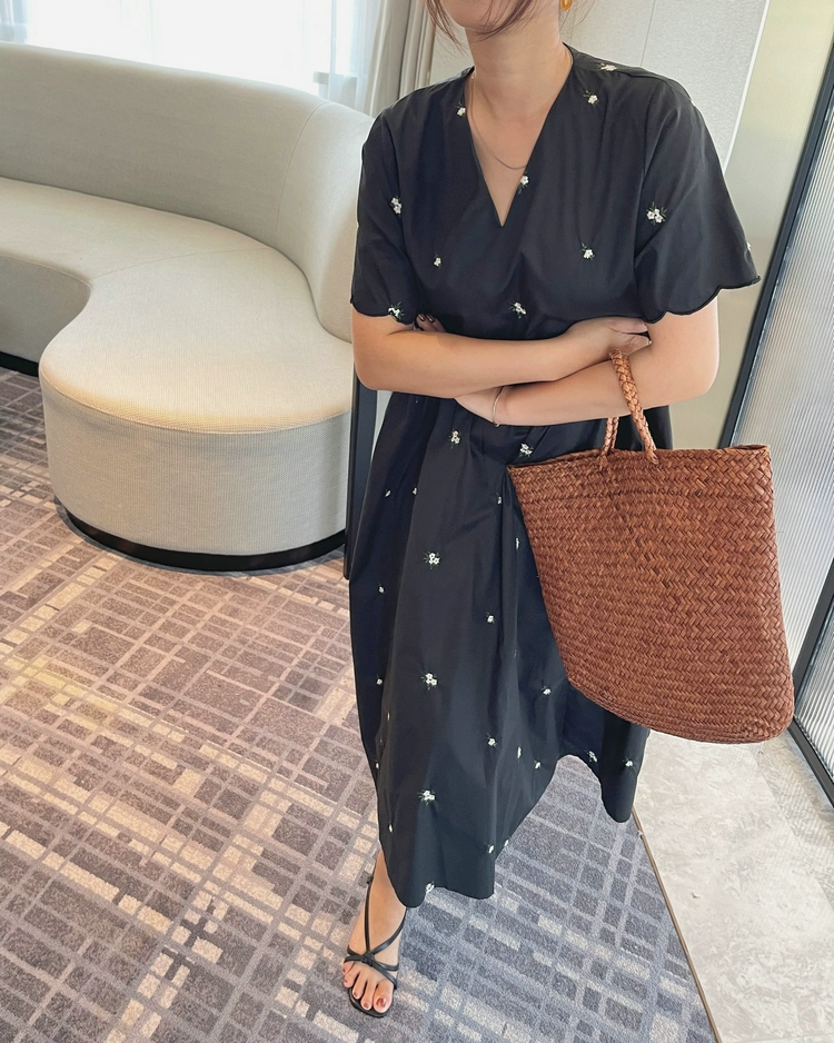 Embroidered Dress Woman Short Sleeve 2023 Summer Clothing Style Elegant Korean Fashion Blouses Beach Long Robe Floral Vintage-13