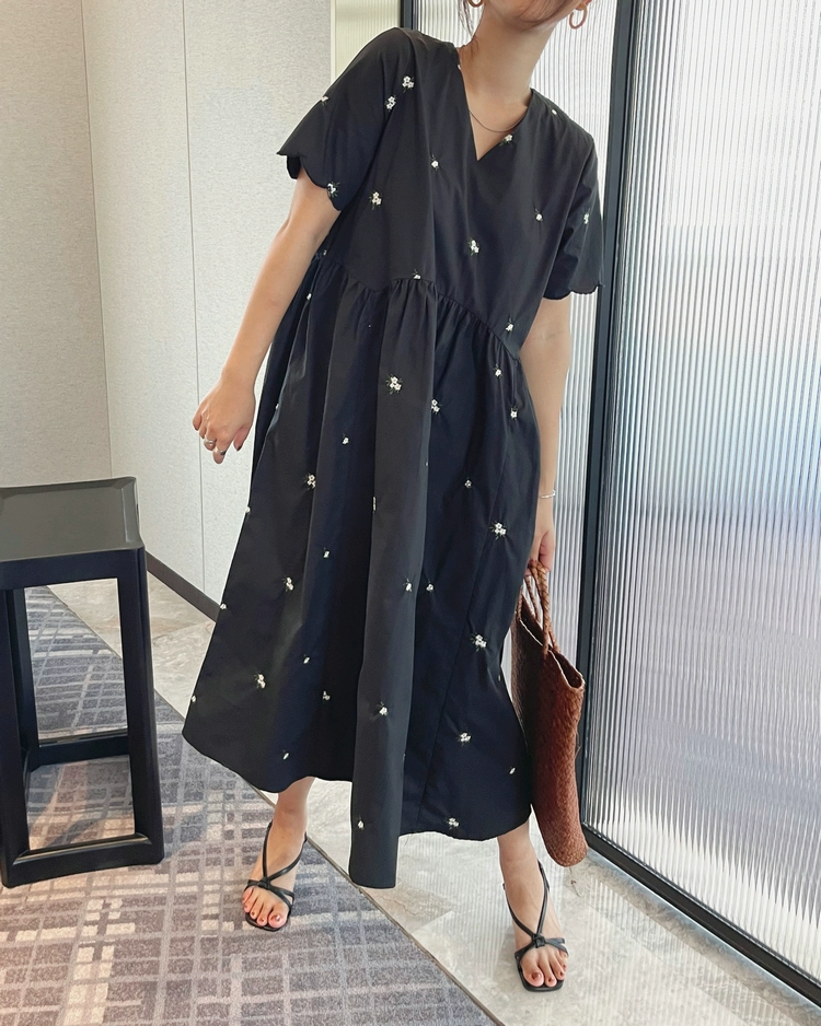 Embroidered Dress Woman Short Sleeve 2023 Summer Clothing Style Elegant Korean Fashion Blouses Beach Long Robe Floral Vintage-19