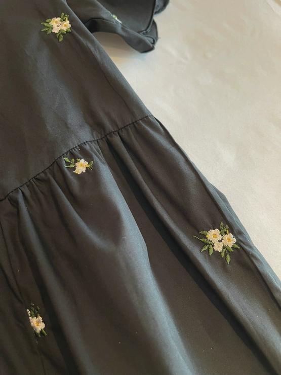 Embroidered Dress Woman Short Sleeve 2023 Summer Clothing Style Elegant Korean Fashion Blouses Beach Long Robe Floral Vintage-4