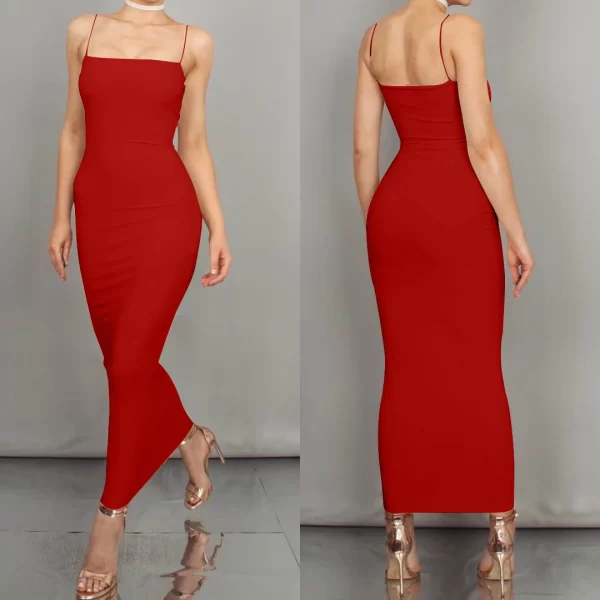 JZ461 New Summer Women's Dress Long Sling Dresses Club Sexy Suspender Dress 1