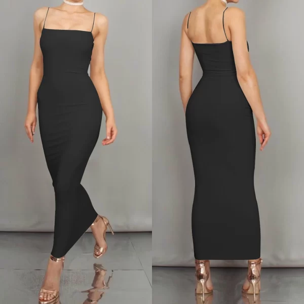 JZ461 New Summer Women's Dress Long Sling Dresses Club Sexy Suspender Dress 5
