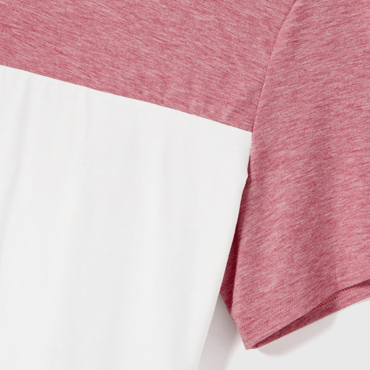 PatPat Family Matching Pink Ruffle-sleeve Texture Dresses and Color Block Short-sleeve T-shirts Sets-16