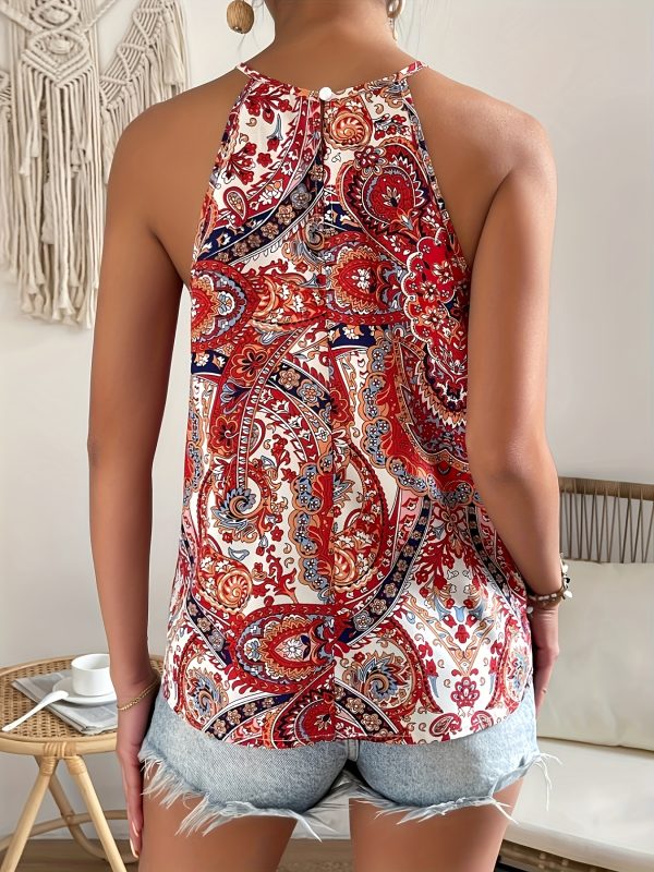 Women'S Fashion Casual Summer Print Sleeveless Home Dress - Image 4