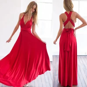 Sexy Women Multiway Wrap Convertible Boho Maxi Club Red Dress Bandage Long Dress Party Bridesmaids Infinity Robe Longue Femme 1