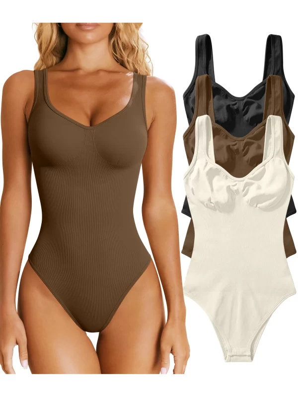 Style Sexy Casual Ladies Jumpsuit Bandage Backless Seamless Hot Spring Vacation Women's Bodysuit 2