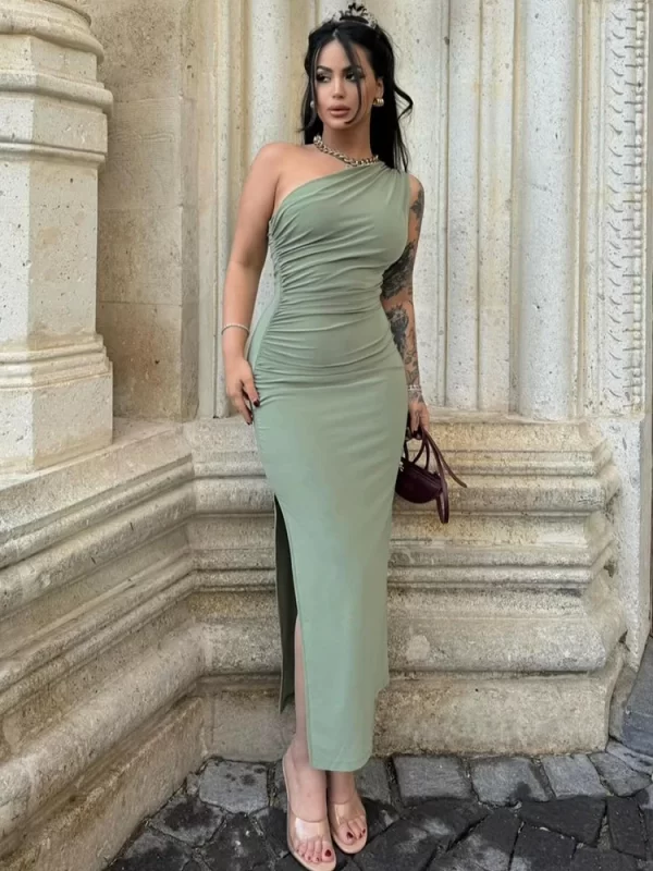 Summer Black New Dress Women Fashion Sexy Split Sleeveless Backless Slim Maxi Dress Female Casual Club Elegant Lady Party Dress 5
