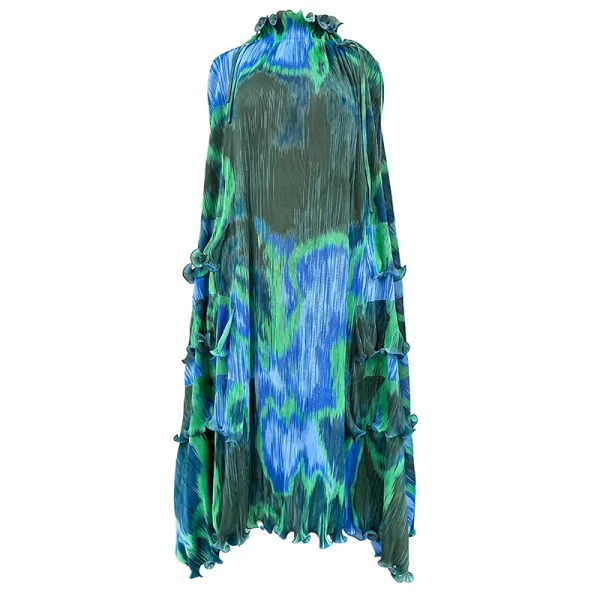 Trendy pleated women's dress with waistband design to enhance body shape and elegant temperament skirt 5