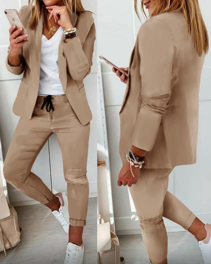 Ladies Fashion OL Suit Trousers Suit-1