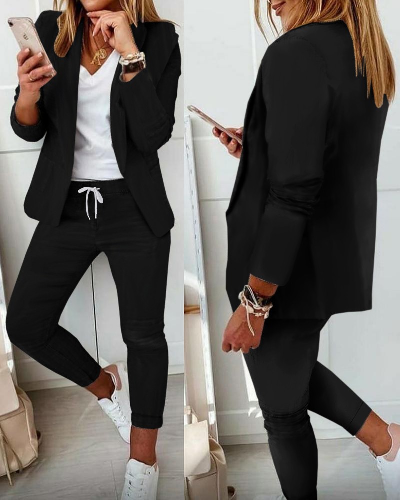 Ladies Fashion OL Suit Trousers Suit-2