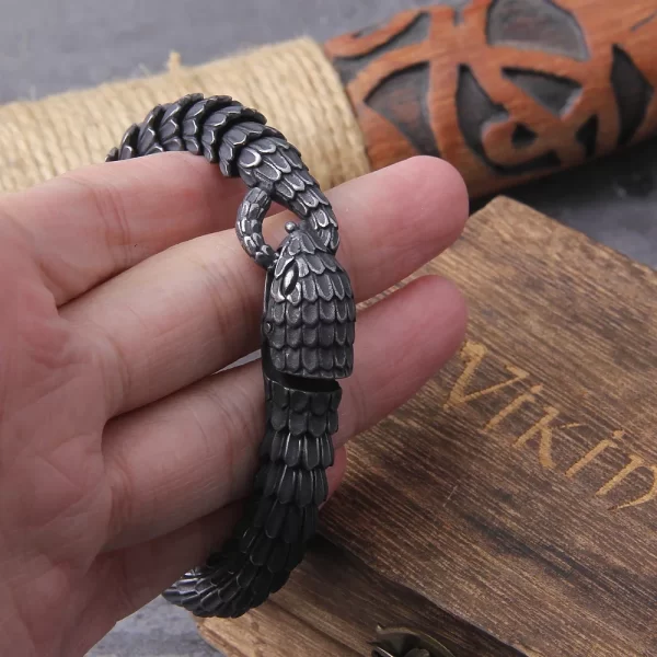 316l stainless steel black snake chain bracelet men and women hip hop charm biker gothic bracelet gift vintage jewelry wholesale