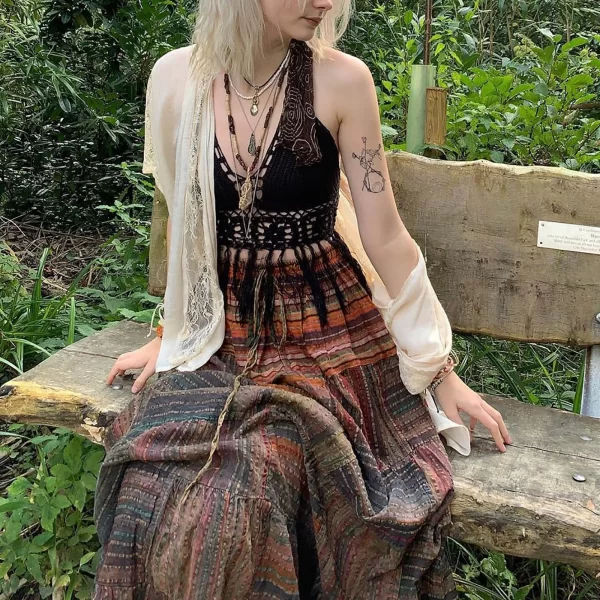 women's summer elastic waist maxi skirts boho a line flowy long skirts with pockets toddler cheer skirt