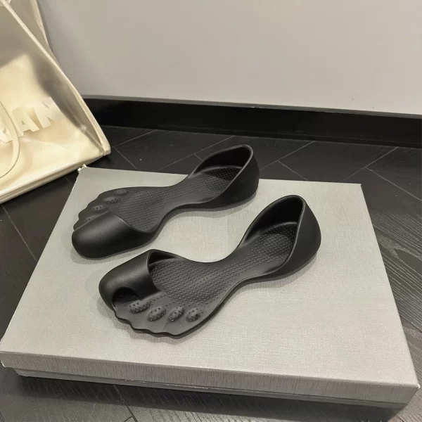 original design adult flat casual beach shoes niche women man fish mouth cover toe eva sandals couples party shoes 35 39