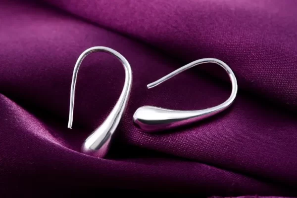 925 sterling silver water drop pendants hoop earrings for women wedding party luxury fashion jewelry 2022 christmas gift