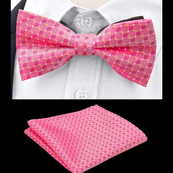 fashion bowtie for men wedding bow tie and handchief two pieces set business bow men accessories suit gifts wholesale