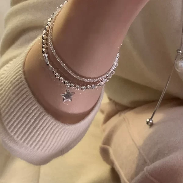 sparkling bracelet for women double deck silver color adjustable hand chain fine fashion jewelry wedding party gift accessories