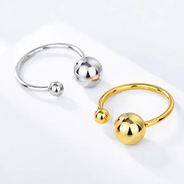 xiyanike 2022 glossy big small ball open cuff rings for women girl new fashion trendy jewelry gift party wedding кольцо женское