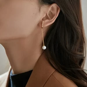 pearl pendant ear cuff clip earings non piercing bone ear ring without puncture minimalist asymmetric earrings for women jewelry
