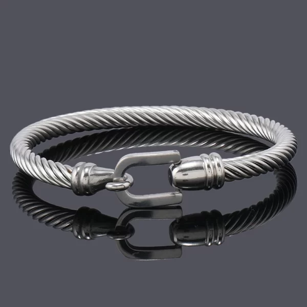 luxury rope stainless steel man bracelets women bangles jewellery valentines day gift