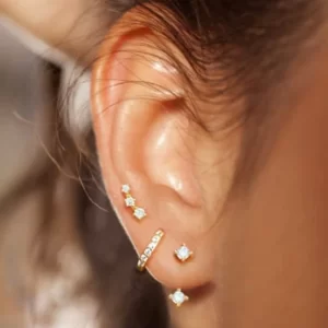 s925 needle minimalist earrings set hoop ear climber for multi piercings dainty everyday ear stack gifts for women girls