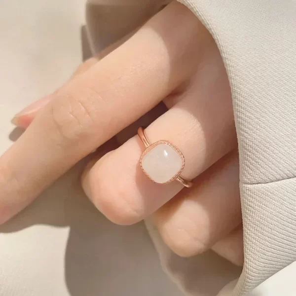 new imitation jade rings retro rings fashion sweet finger ring for women simple party jewelry festival gift adjustable open ring