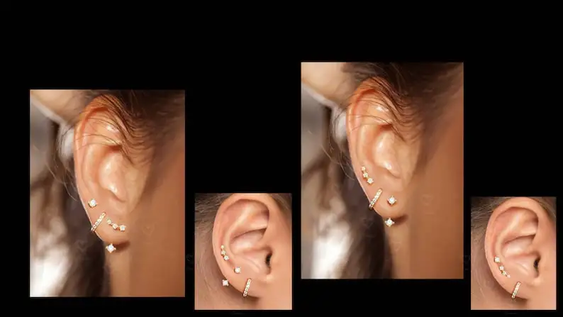 S925 Needle Minimalist Earrings Set Hoop Ear Climber for Multi Piercings Dainty Everyday Ear Stack Gifts for Women Girls-7