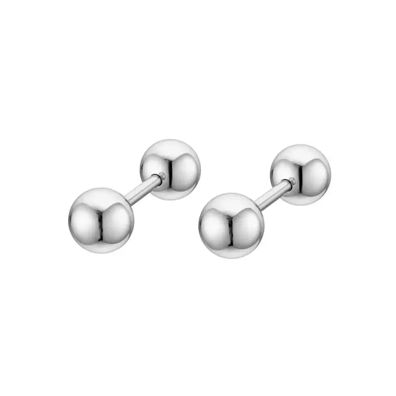 2pcs 16G Stainless Steel Stud Earrings, Small Ball Screwback Earrings Ear Bone Nail Lip Piercing Body Jewelry Accessory-7