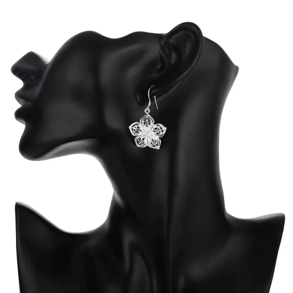 high quality jewelry 925 sterling silver earring fashion retro flowers earrings for women luxury gifts