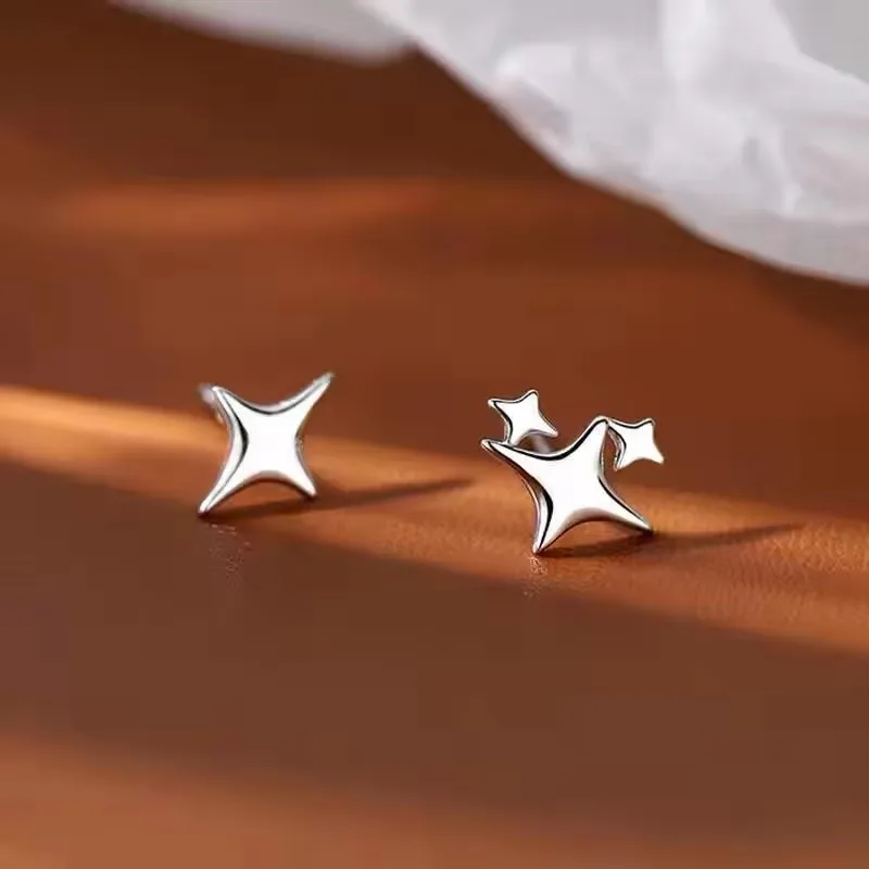 Ventfille 925 Sterling Silver Star Earring for Women Girl Simple Tassels Chain Fashion Office Jewelry Gift Dropshipping-9