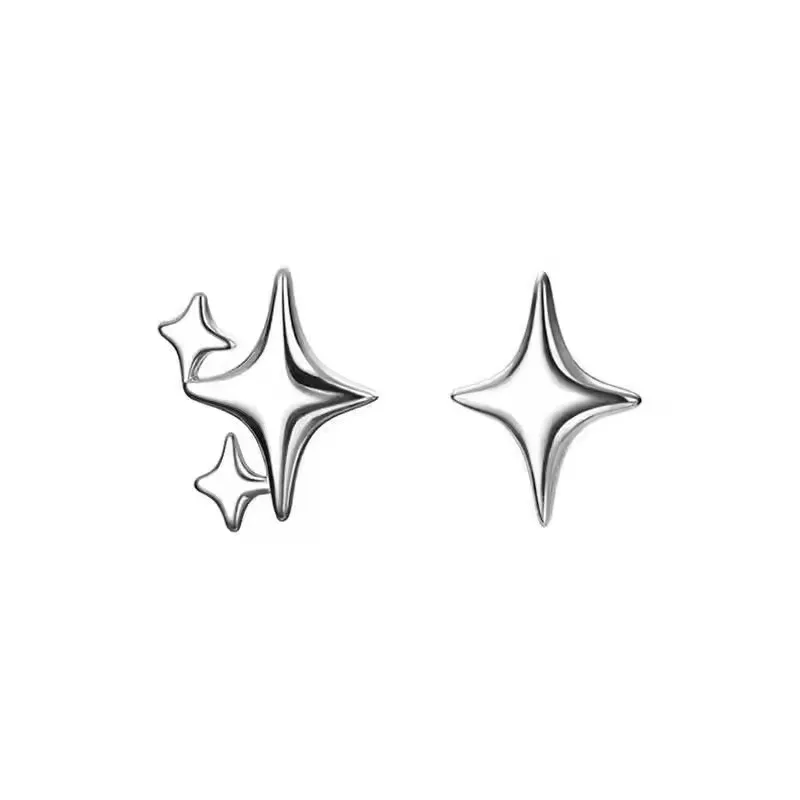 Ventfille 925 Sterling Silver Star Earring for Women Girl Simple Tassels Chain Fashion Office Jewelry Gift Dropshipping-12