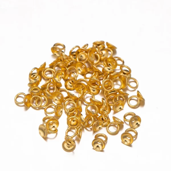 50pcs 4/5/6/8/10mm stainless steel pendant bail bead cap cup pearl pin peg for diy necklace earring charm pendant jewelry making