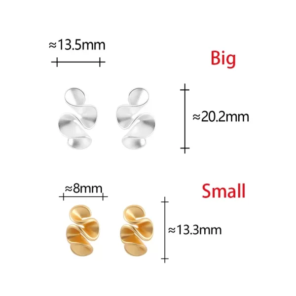 real 925 sterling silver 18k gold twisted flower stud earring for women minimalist personality fine jewelry trendy accessory