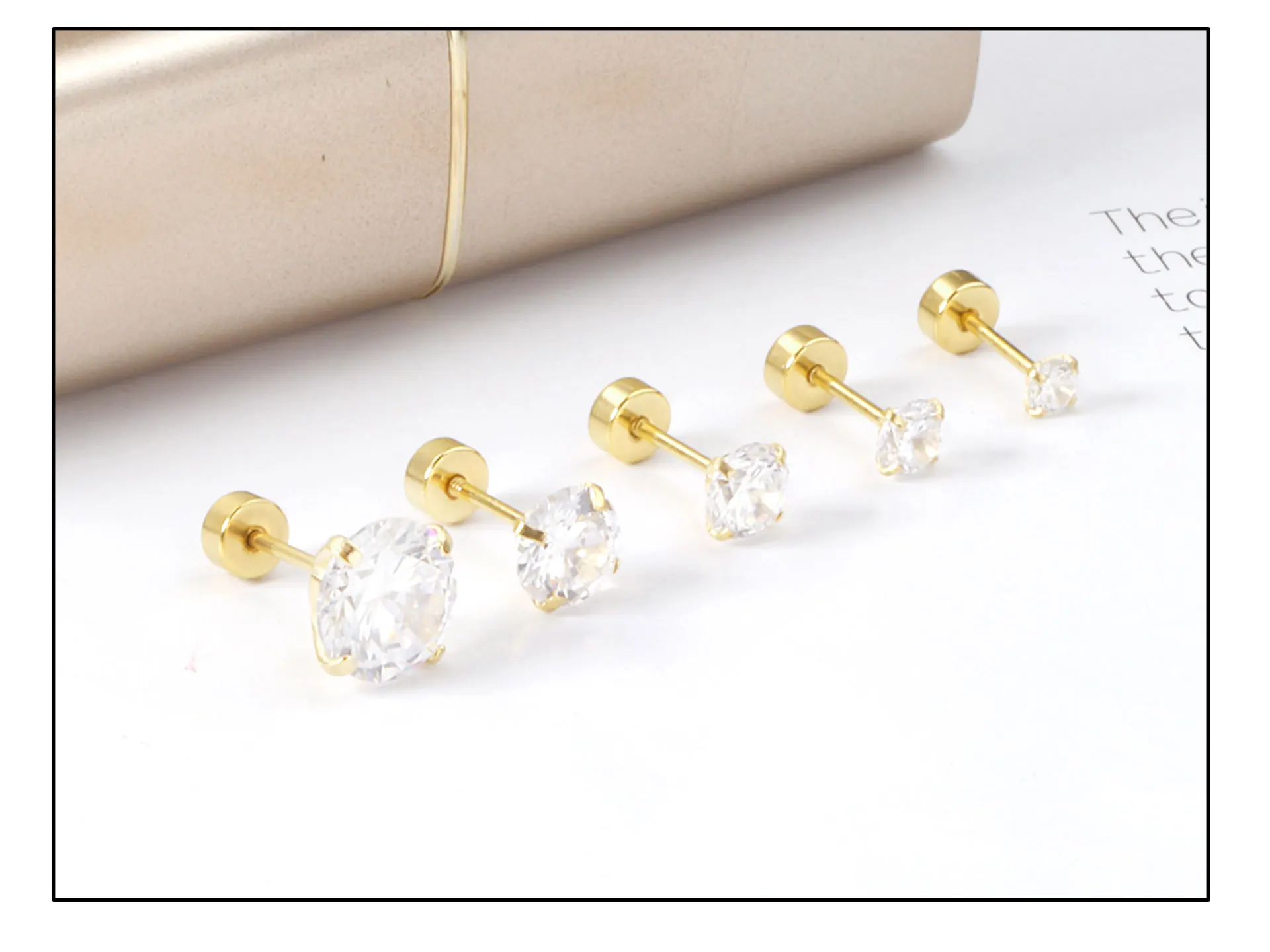 LUXUSTEEL 1Pairs/2Pcs Stainless Steel Crystal Studs Earrings For Women Men 4 Prong Tragus Round Clear Cubic Zirconia Ear Jewelry-13 LUXUSTEEL 1Pairs/2Pcs Stainless Steel Crystal Studs Earrings For Women Men 4 Prong Tragus Round Clear Cubic Zirconia Ear Jewelry-13