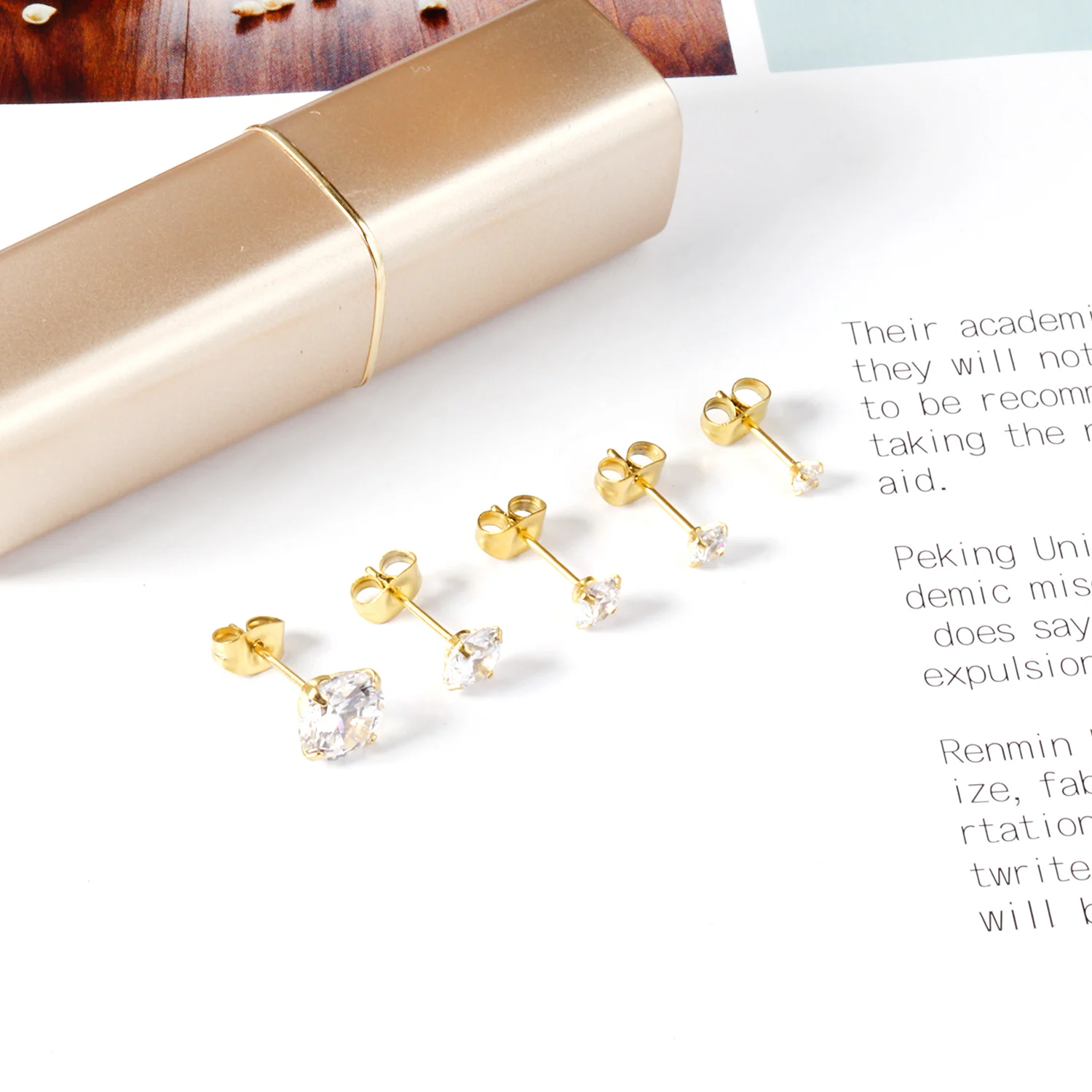 LUXUSTEEL 1Pairs/2Pcs Stainless Steel Crystal Studs Earrings For Women Men 4 Prong Tragus Round Clear Cubic Zirconia Ear Jewelry-14 LUXUSTEEL 1Pairs/2Pcs Stainless Steel Crystal Studs Earrings For Women Men 4 Prong Tragus Round Clear Cubic Zirconia Ear Jewelry-14