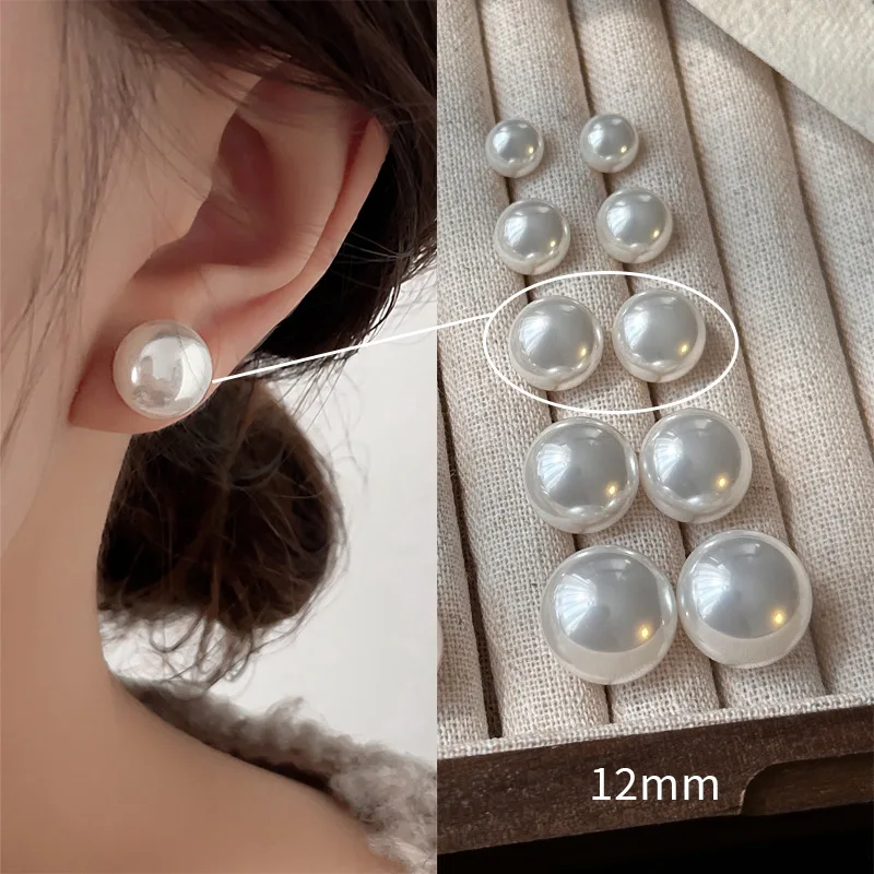 New 925 Sterling Silver Pearl Stud Earrings Simple Style Charm Women Earrings Beautiful Jewelry for Friends Birthday Party Gift-3 New 925 Sterling Silver Pearl Stud Earrings Simple Style Charm Women Earrings Beautiful Jewelry for Friends Birthday Party Gift-3