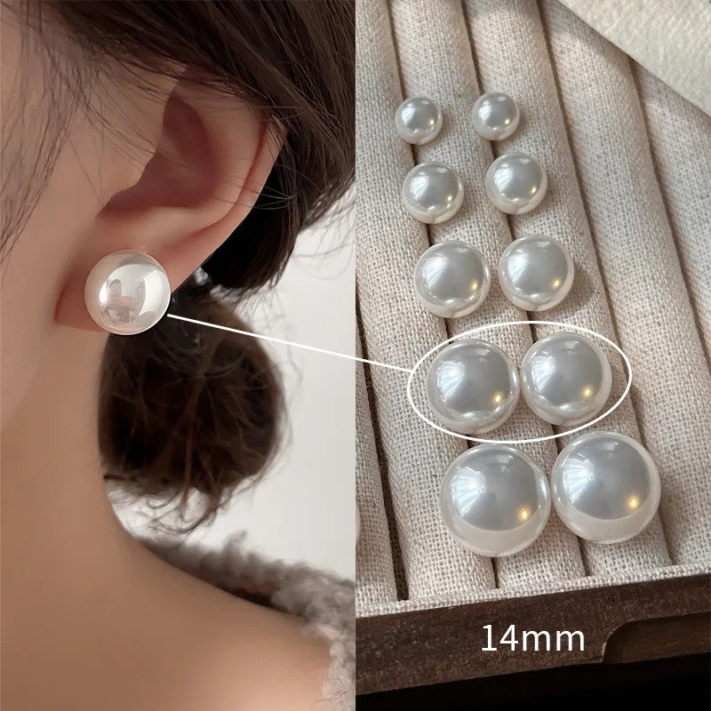 New 925 Sterling Silver Pearl Stud Earrings Simple Style Charm Women Earrings Beautiful Jewelry for Friends Birthday Party Gift-4 New 925 Sterling Silver Pearl Stud Earrings Simple Style Charm Women Earrings Beautiful Jewelry for Friends Birthday Party Gift-4