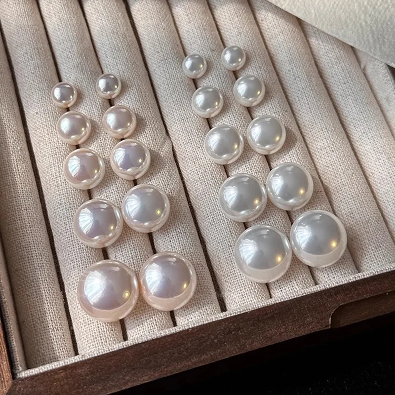 New 925 Sterling Silver Pearl Stud Earrings Simple Style Charm Women Earrings Beautiful Jewelry for Friends Birthday Party Gift-5 New 925 Sterling Silver Pearl Stud Earrings Simple Style Charm Women Earrings Beautiful Jewelry for Friends Birthday Party Gift-5
