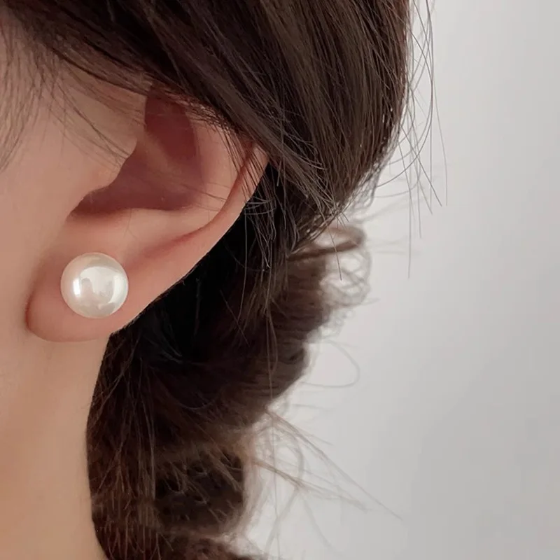 New 925 Sterling Silver Pearl Stud Earrings Simple Style Charm Women Earrings Beautiful Jewelry for Friends Birthday Party Gift-7 New 925 Sterling Silver Pearl Stud Earrings Simple Style Charm Women Earrings Beautiful Jewelry for Friends Birthday Party Gift-7