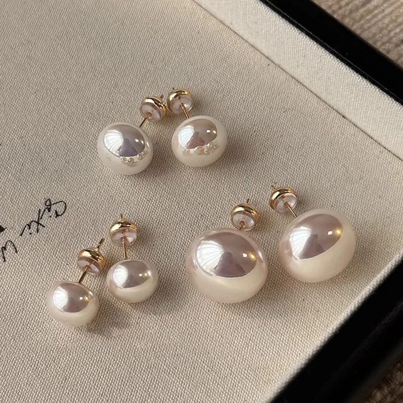 New 925 Sterling Silver Pearl Stud Earrings Simple Style Charm Women Earrings Beautiful Jewelry for Friends Birthday Party Gift-8 New 925 Sterling Silver Pearl Stud Earrings Simple Style Charm Women Earrings Beautiful Jewelry for Friends Birthday Party Gift-8