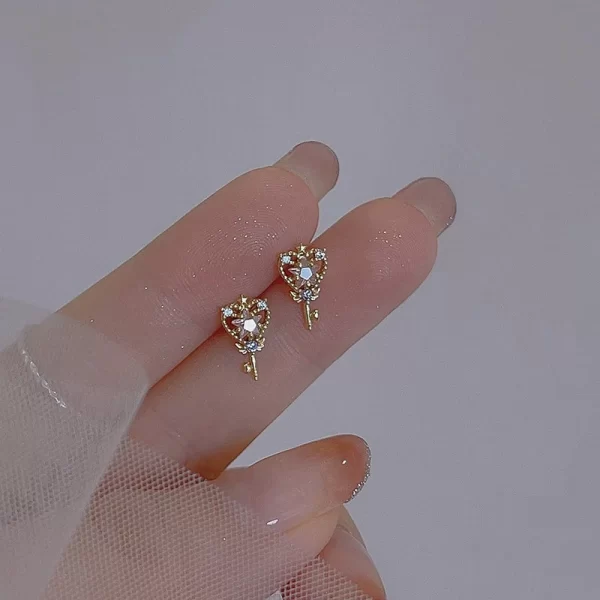korean exquisite dragonfly heart butterfly earrings for women bling zircon stud earring girl wedding party sweet jewelry brincos