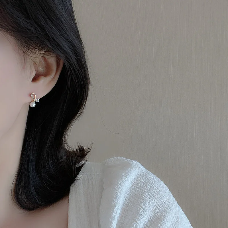 Korean Exquisite Dragonfly Heart Butterfly Earrings For Women Bling Zircon Stud Earring Girl Wedding Party Sweet Jewelry Brincos-6
