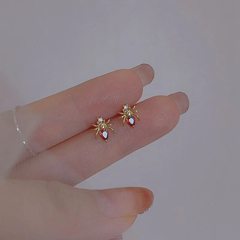 Korean Exquisite Dragonfly Heart Butterfly Earrings For Women Bling Zircon Stud Earring Girl Wedding Party Sweet Jewelry Brincos-14