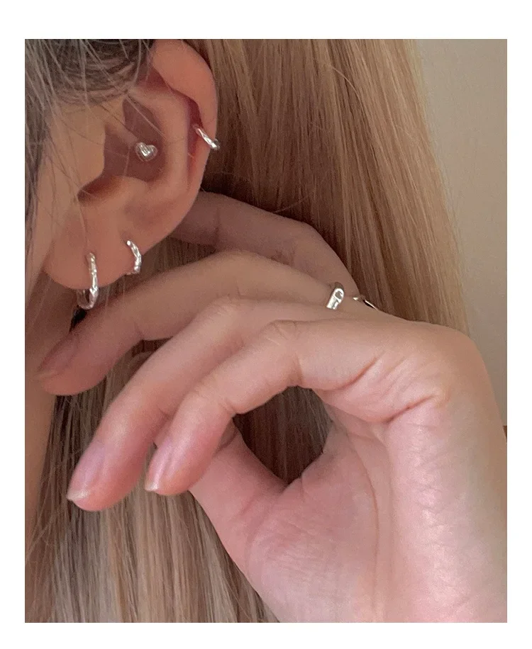 925 Sterling Silver Earrings Temperament Simple for Women Wedding Jewelry Accessories-3