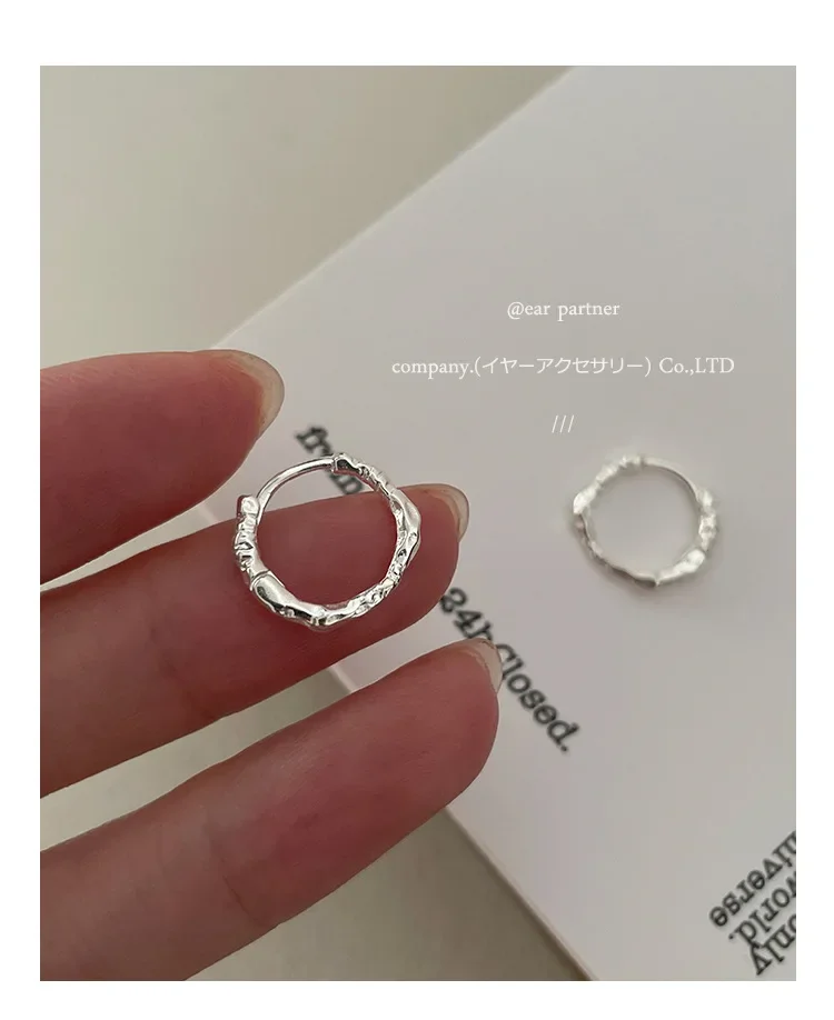 925 Sterling Silver Earrings Temperament Simple for Women Wedding Jewelry Accessories-12