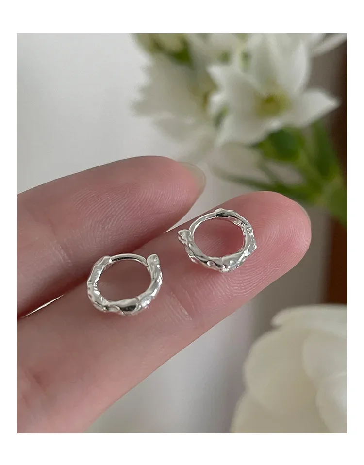 925 Sterling Silver Earrings Temperament Simple for Women Wedding Jewelry Accessories-17