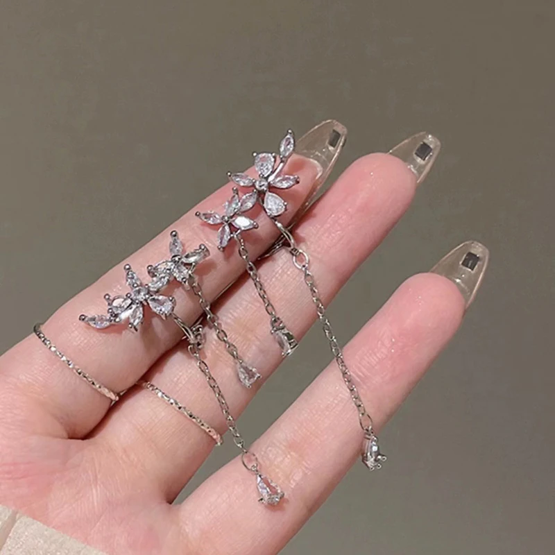 New 925 Sterling Silver Long Tassel Earrings Charm Exquisite Floral Women Earrings Beautiful Jewelry for Friends Birthday Gift-5 New 925 Sterling Silver Long Tassel Earrings Charm Exquisite Floral Women Earrings Beautiful Jewelry for Friends Birthday Gift-5