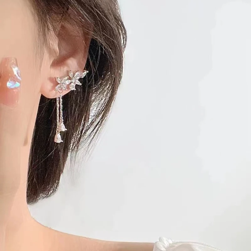 New 925 Sterling Silver Long Tassel Earrings Charm Exquisite Floral Women Earrings Beautiful Jewelry for Friends Birthday Gift-6 New 925 Sterling Silver Long Tassel Earrings Charm Exquisite Floral Women Earrings Beautiful Jewelry for Friends Birthday Gift-6