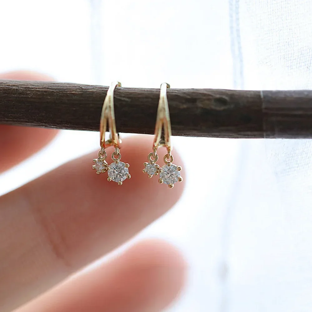 925 Silver Needle Crystal Zircon Golden Round Earrings Geometric Flower Rhinestones Hoop Classic Earrings Jewelry Party Gifts-20
