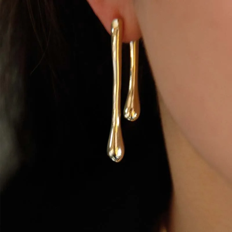 Fashion Metal Water Drop Long Pendant Earrings for Women Vintage Exaggerated Geometric Earrings Jewelry Party Gifts-2 Fashion Metal Water Drop Long Pendant Earrings for Women Vintage Exaggerated Geometric Earrings Jewelry Party Gifts-2