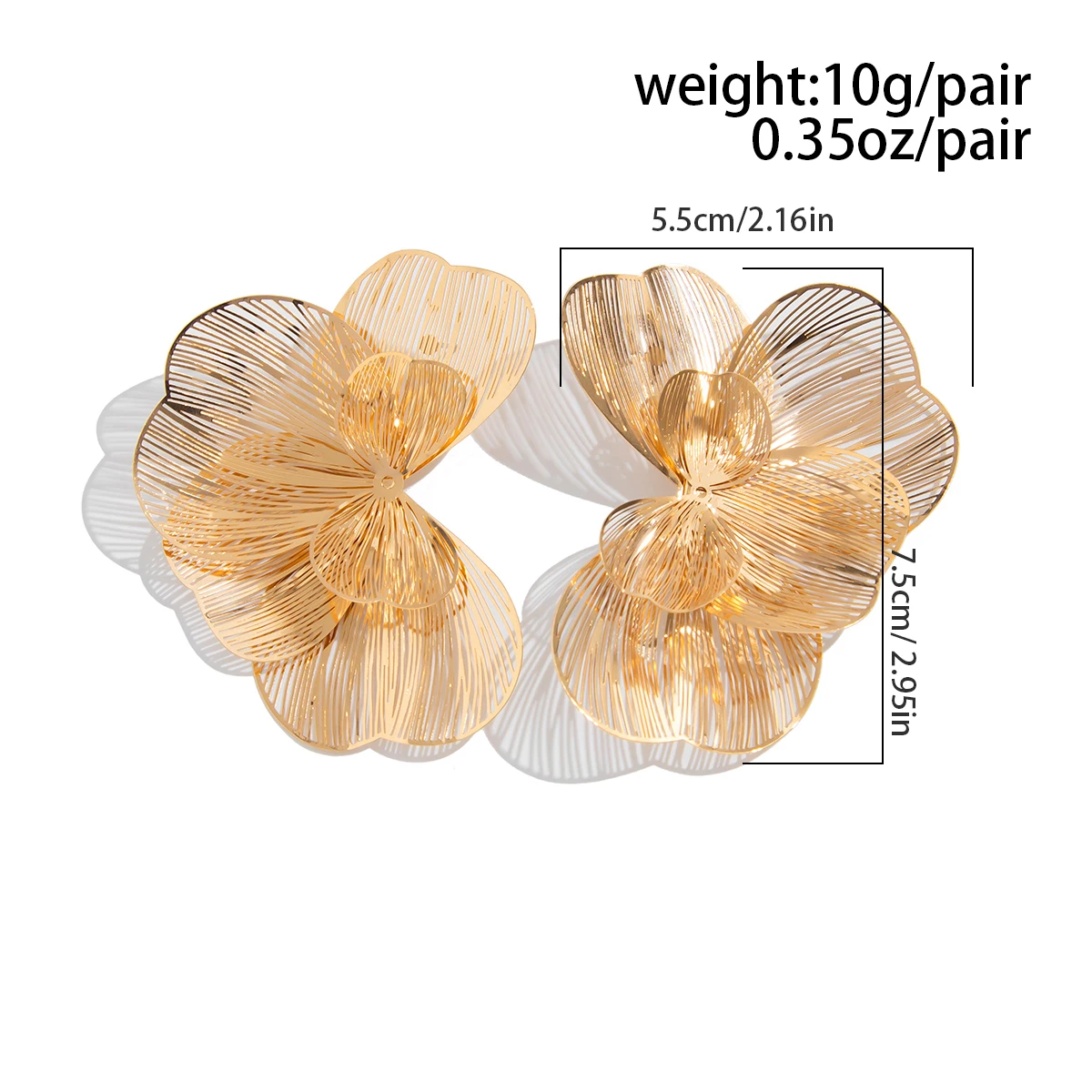 Lacteo Creative Multi Layer Petal Flower Stud Earrings for Women Trendy Classic Floral Piercing Earrings Fashion Jewelry Gift-1